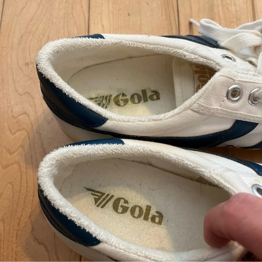 Gola Mark Cox White Navy Tennis Sneakers size nine (9) - Picture 6 of 8